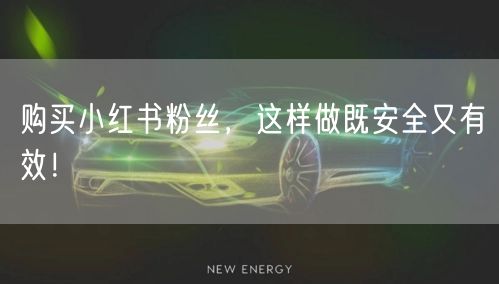 购买小红书粉丝，这样做既安全又有效！