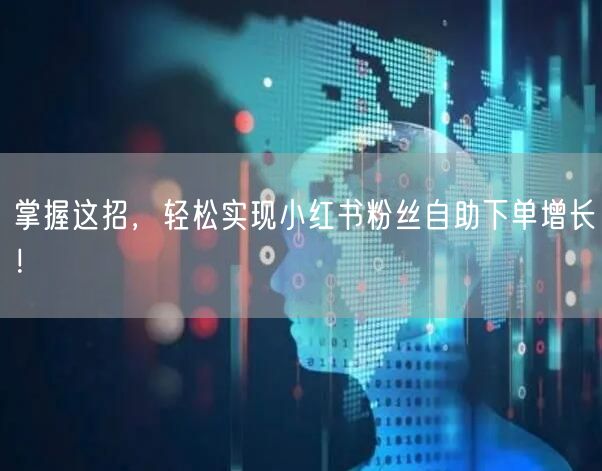 掌握这招，轻松实现小红书粉丝自助下单增长！