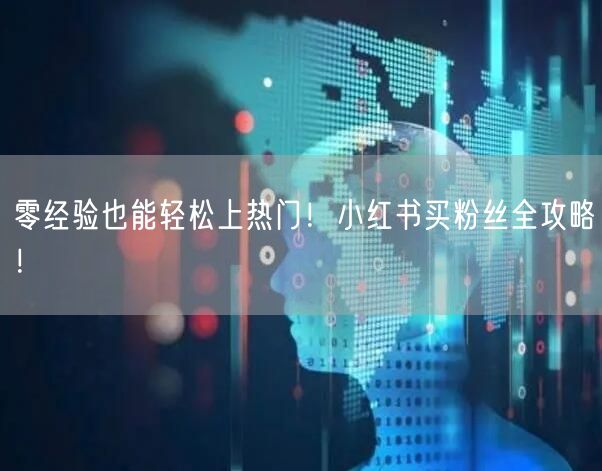 零经验也能轻松上热门！小红书买粉丝全攻略！