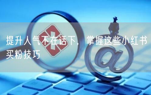 提升人气不在话下，掌握这些小红书买粉技巧