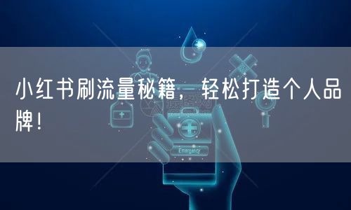 小红书刷流量秘籍，轻松打造个人品牌！
