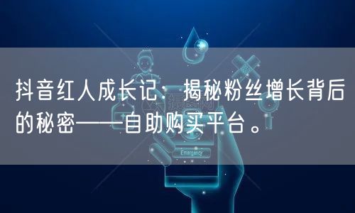 抖音红人成长记：揭秘粉丝增长背后的秘密——自助购买平台。