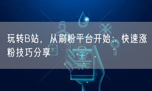 玩转B站，从刷粉平台开始：快速涨粉技巧分享