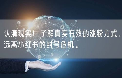 认清现实！了解真实有效的涨粉方式，远离小红书的封号危机。