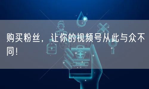 购买粉丝，让你的视频号从此与众不同！