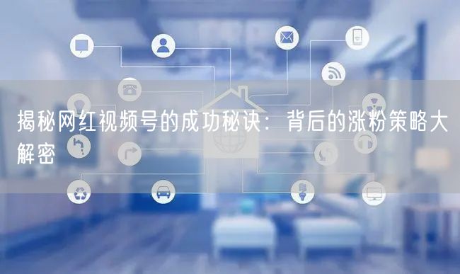 揭秘网红视频号的成功秘诀：背后的涨粉策略大解密