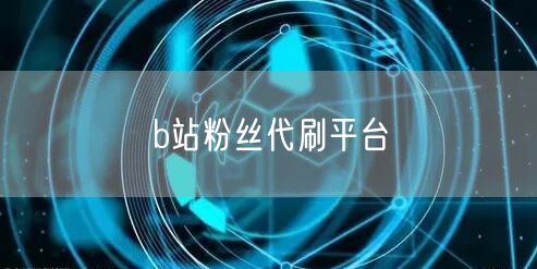 b站粉丝代刷平台