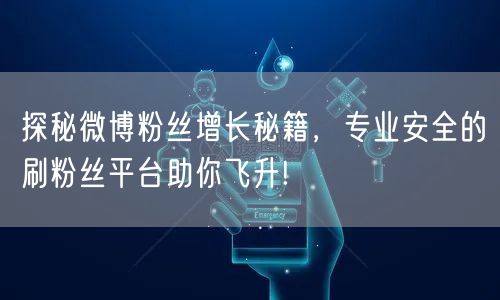 探秘微博粉丝增长秘籍，专业安全的刷粉丝平台助你飞升!