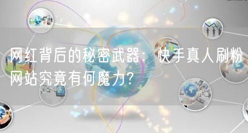 网红背后的秘密武器：快手真人刷粉网站究竟有何魔力？