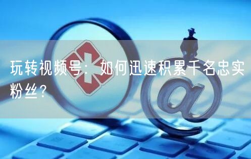 玩转视频号：如何迅速积累千名忠实粉丝？