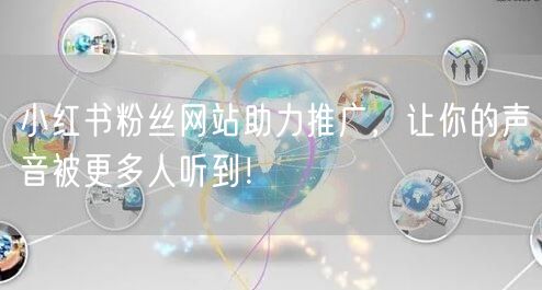 小红书粉丝网站助力推广，让你的声音被更多人听到！
