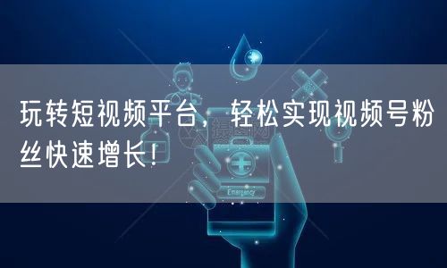 玩转短视频平台，轻松实现视频号粉丝快速增长！