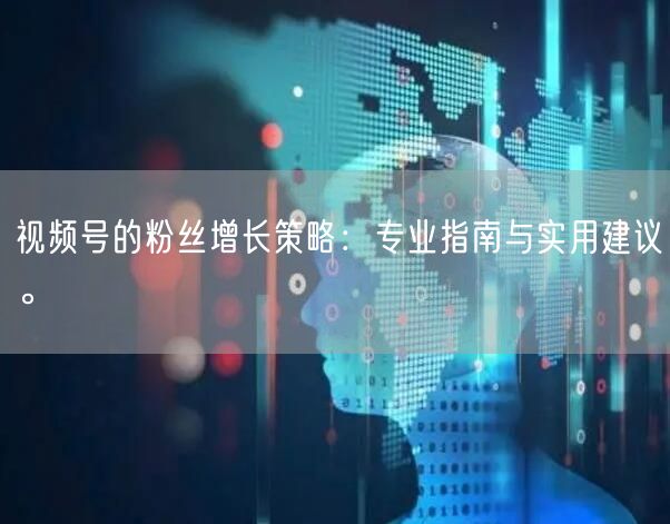 视频号的粉丝增长策略：专业指南与实用建议。