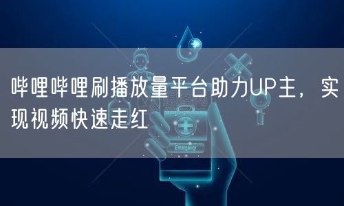 哔哩哔哩刷播放量平台助力UP主，实现视频快速走红