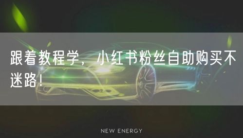 跟着教程学，小红书粉丝自助购买不迷路！