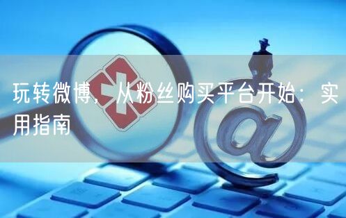 玩转微博，从粉丝购买平台开始：实用指南
