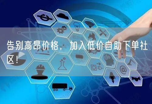 告别高昂价格，加入低价自助下单社区！