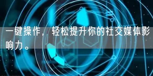 一键操作，轻松提升你的社交媒体影响力。