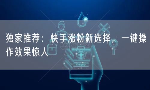 独家推荐：快手涨粉新选择，一键操作效果惊人