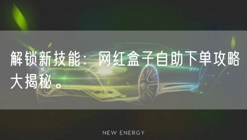 解锁新技能:网红盒子自助下单攻略大揭秘。