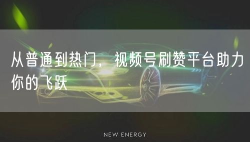 从普通到热门，视频号刷赞平台助力你的飞跃