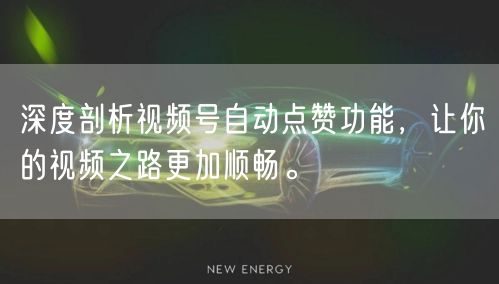 深度剖析视频号自动点赞功能，让你的视频之路更加顺畅。