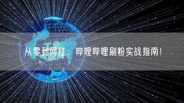 从零到网红：哔哩哔哩刷粉实战指南！