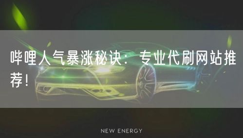 哔哩人气暴涨秘诀：专业代刷网站推荐！