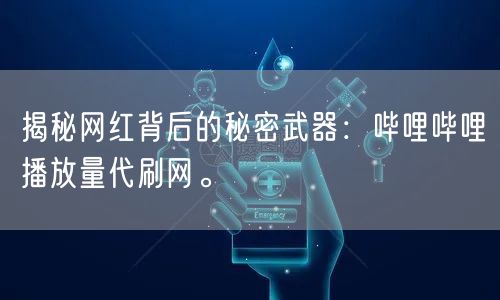 揭秘网红背后的秘密武器：哔哩哔哩播放量代刷网。