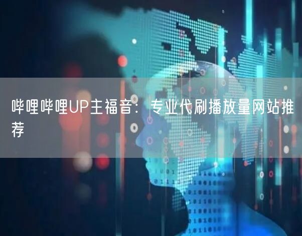 哔哩哔哩UP主福音：专业代刷播放量网站推荐