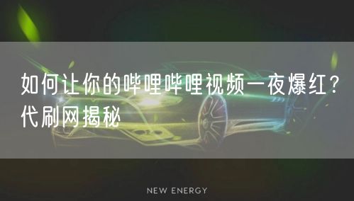 如何让你的哔哩哔哩视频一夜爆红？代刷网揭秘