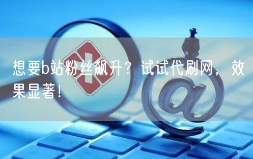 想要b站粉丝飙升？试试代刷网，效果显著！