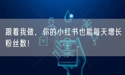 跟着我做，你的小红书也能每天增长粉丝数！