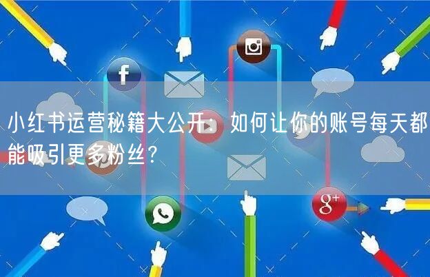 小红书运营秘籍大公开：如何让你的账号每天都能吸引更多粉丝？