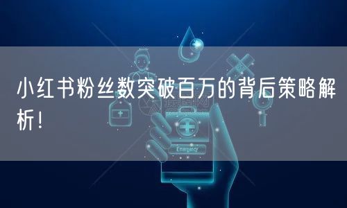 小红书粉丝数突破百万的背后策略解析！