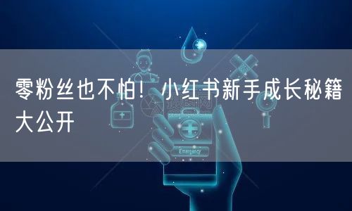 零粉丝也不怕！小红书新手成长秘籍大公开