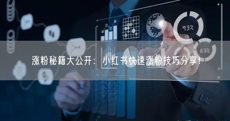 涨粉秘籍大公开：小红书快速涨粉技巧分享！