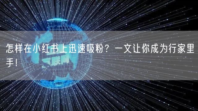 怎样在小红书上迅速吸粉？一文让你成为行家里手！