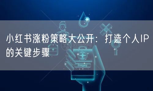 小红书涨粉策略大公开：打造个人IP的关键步骤