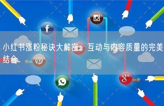 小红书涨粉秘诀大解密：互动与内容质量的完美结合