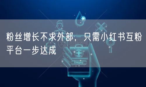 粉丝增长不求外部，只需小红书互粉平台一步达成