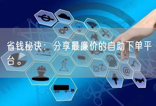 省钱秘诀：分享最廉价的自助下单平台。