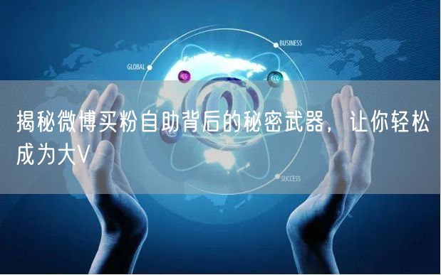 揭秘微博买粉自助背后的秘密武器，让你轻松成为大V