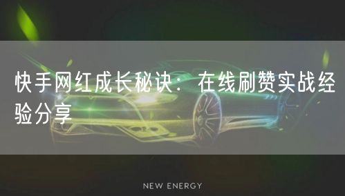 快手网红成长秘诀：在线刷赞实战经验分享