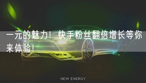 一元的魅力！快手粉丝翻倍增长等你来体验！