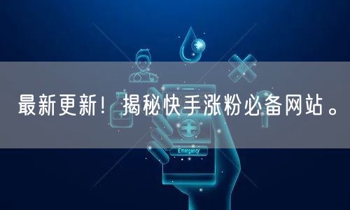 最新更新！揭秘快手涨粉必备网站。