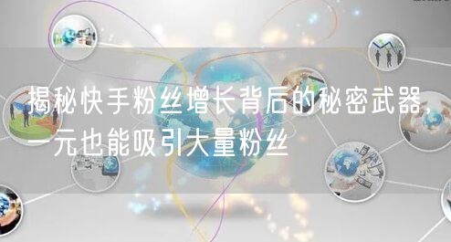 揭秘快手粉丝增长背后的秘密武器，一元也能吸引大量粉丝