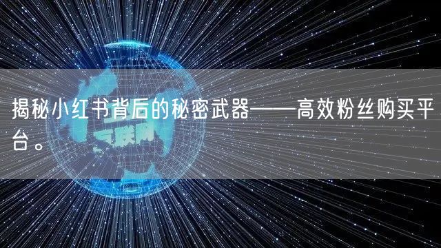 揭秘小红书背后的秘密武器——高效粉丝购买平台。