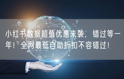 小红书数据超值优惠来袭，错过等一年！全网最低自助折扣不容错过！