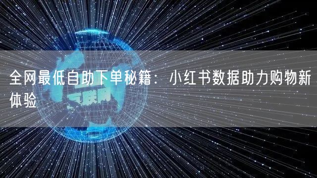 全网最低自助下单秘籍：小红书数据助力购物新体验